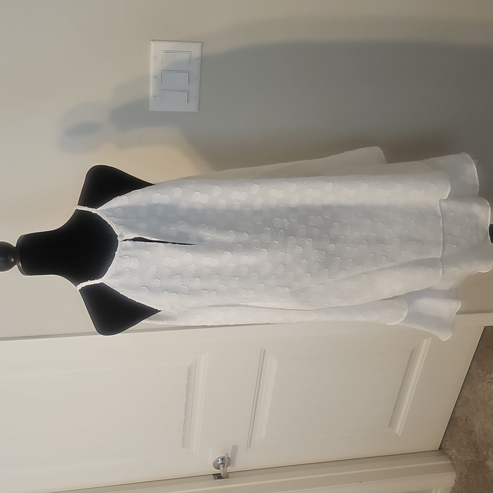 NWOT Ann Taylor White Sleeveless Halter Dress - Picture 3 of 3
